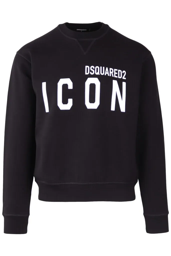 Sudadera negra doble logo 