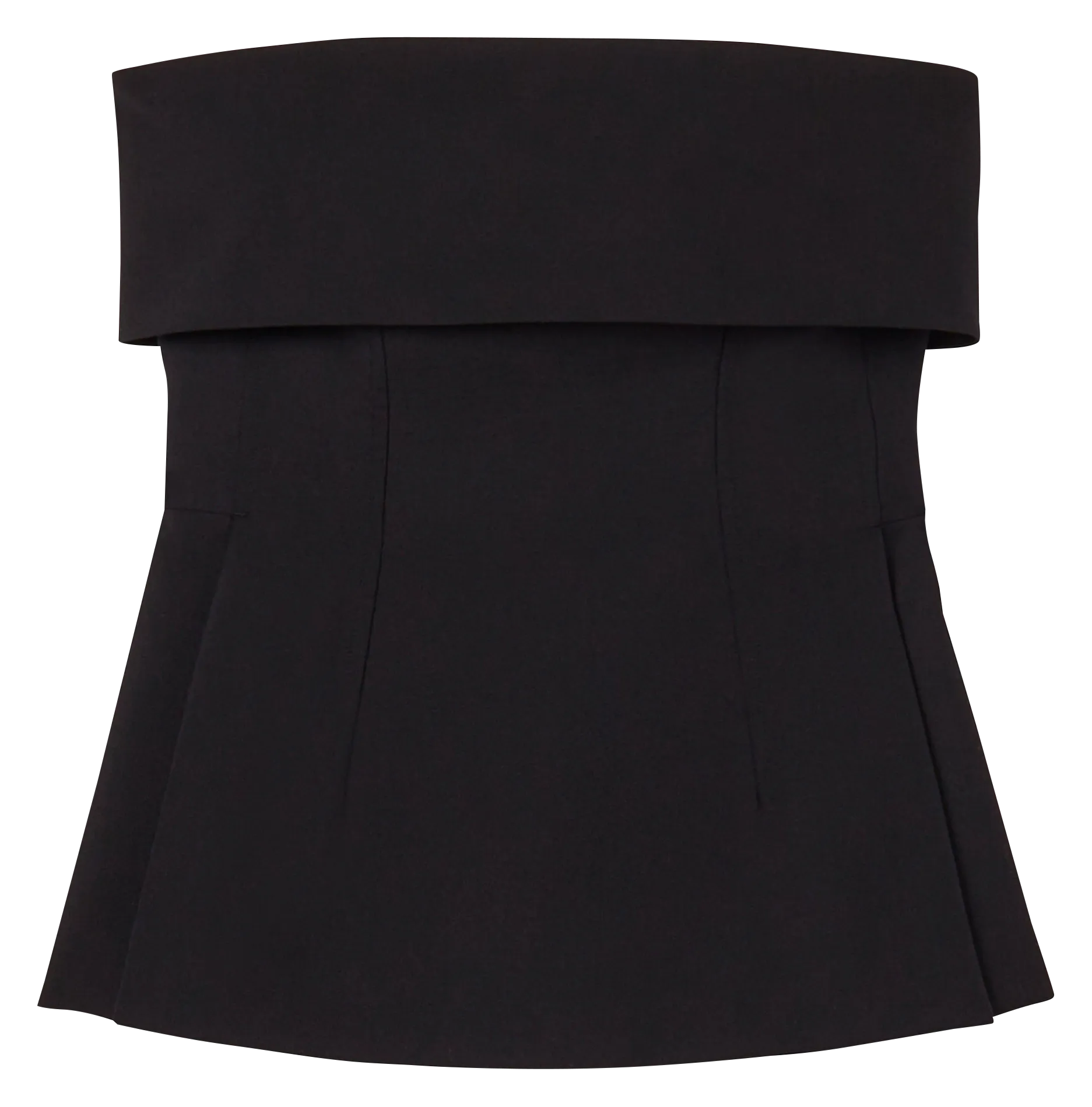 TARA JARMON TONNIE  BUSTIER AJUSTADO DE MEZCLA DE LANA EN NEGRO