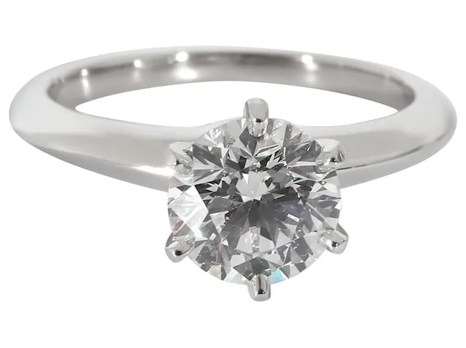Tiffany & Co TIFFANY Y COMPAÑIA. Anillo de compromiso de diamantes en platino E VS2 1.29 por cierto Plata Metálico 