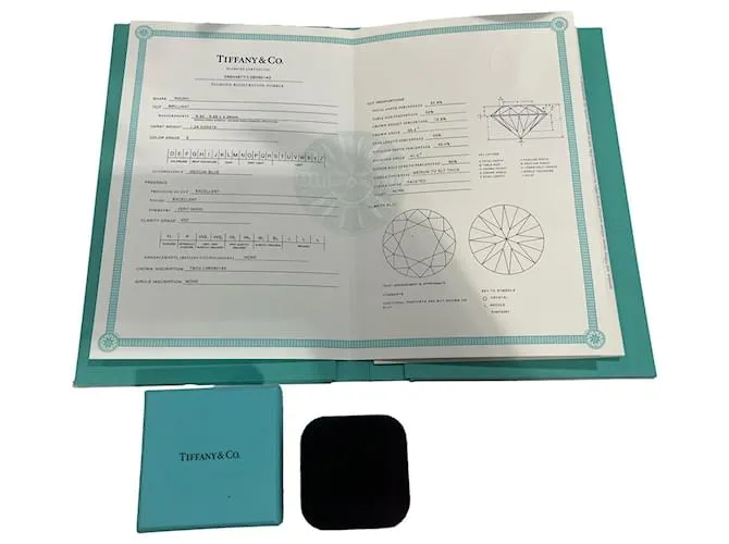 Tiffany & Co TIFFANY Y COMPAÑIA. Anillo de compromiso de diamantes en platino E VS2 1.29 por cierto Plata Metálico 