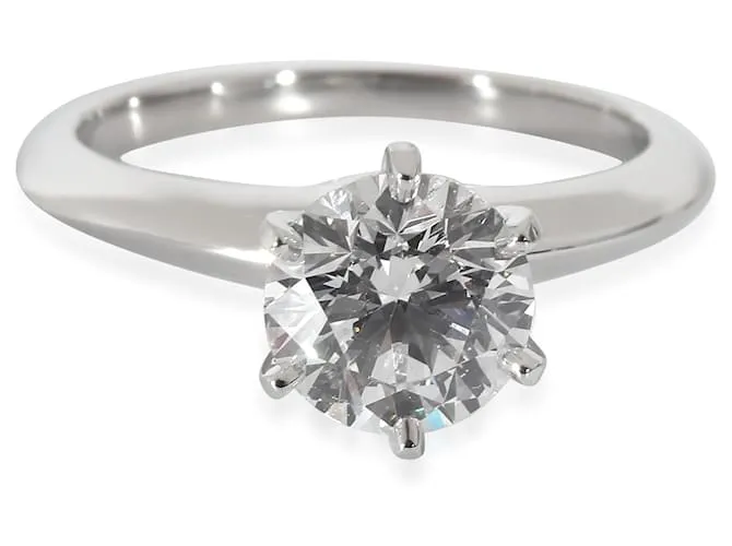 Tiffany & Co TIFFANY Y COMPAÑIA. Anillo de compromiso de diamantes en platino E VS2 1.29 por cierto Plata Metálico 