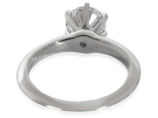 Tiffany & Co TIFFANY Y COMPAÑIA. Anillo de compromiso de diamantes en platino E VS2 1.29 por cierto Plata Metálico 