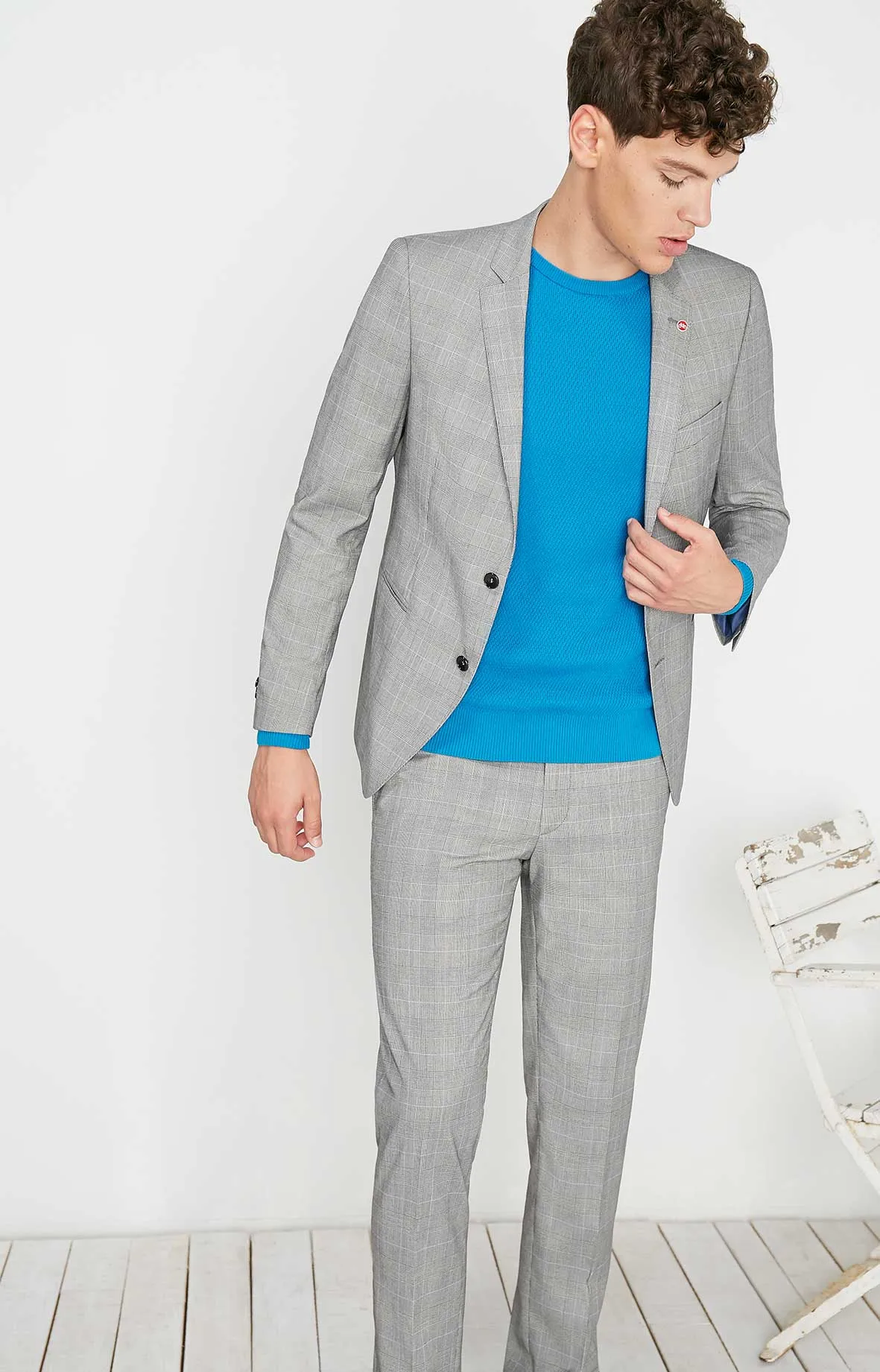 Traje cuadros slim fit Florentino 1980