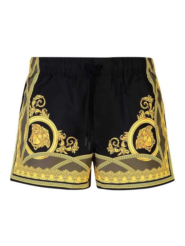 VERSACE BOXERS DE BAñO  NEGRO