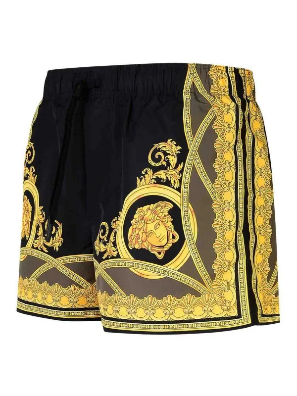 VERSACE BOXERS DE BAñO  NEGRO