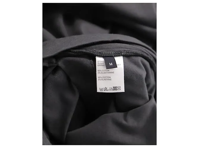 VESTIDO A MEDIDA CON CINTURÓN JOSEPH DE ALGODÓN GRIS OSCURO 