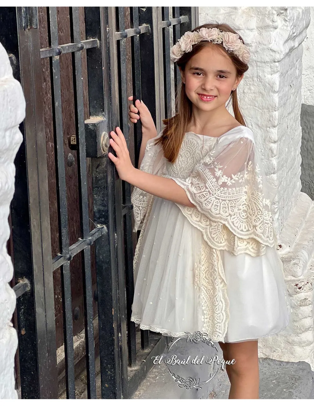 Vestido Ceremonia Niña Lantana Crudo Julietas Moda Infantil