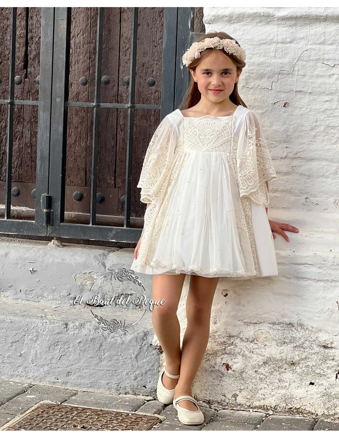 Vestido Ceremonia Niña Lantana Crudo Julietas Moda Infantil