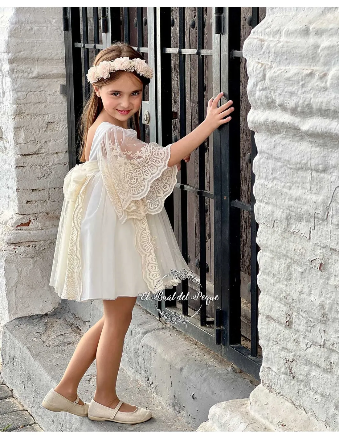Vestido Ceremonia Niña Lantana Crudo Julietas Moda Infantil