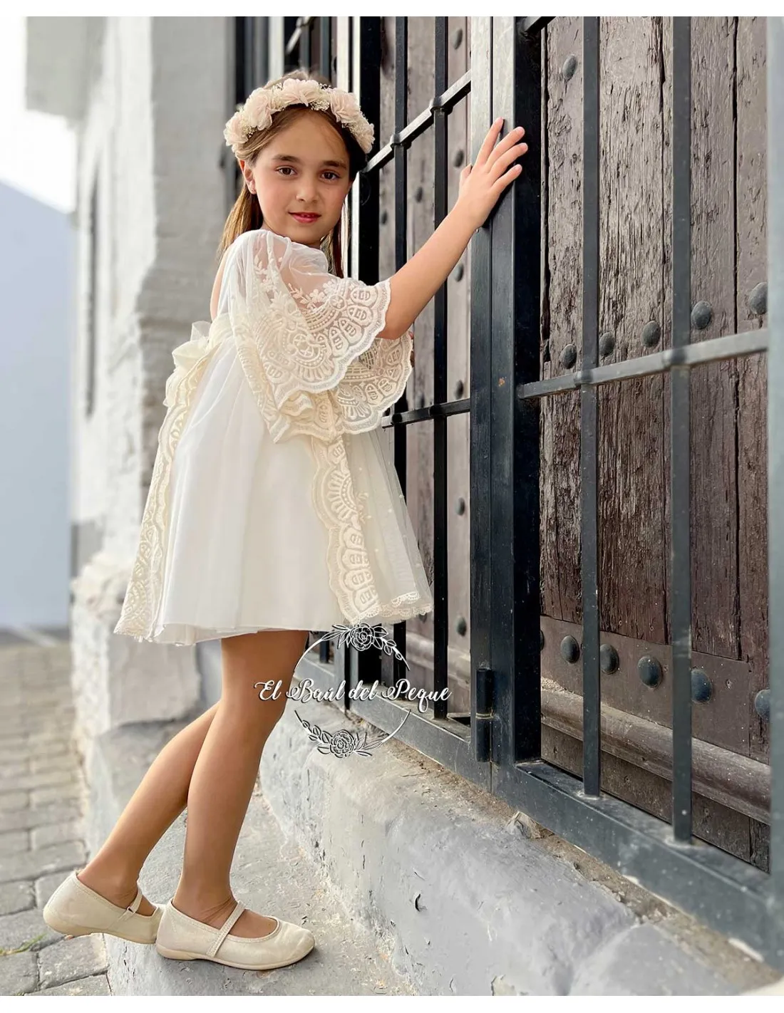 Vestido Ceremonia Niña Lantana Crudo Julietas Moda Infantil
