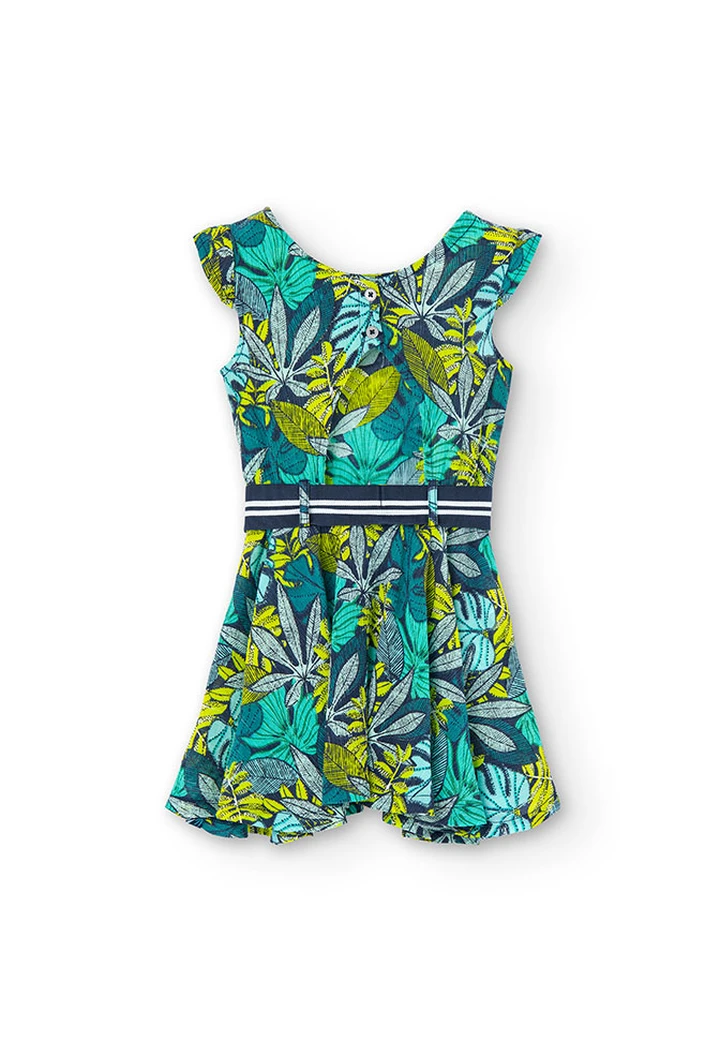 Vestido de bambula estampada de niña