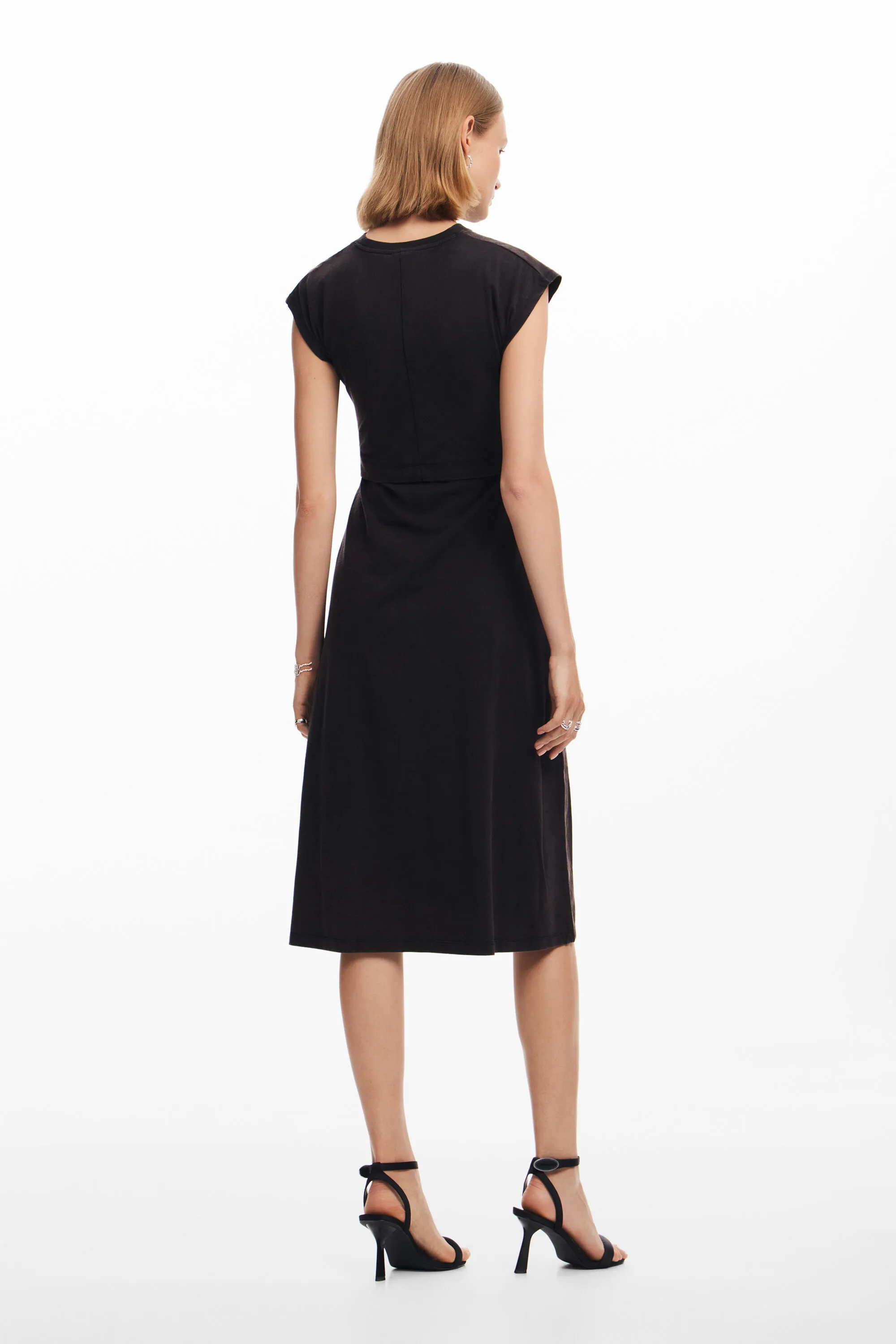 Vestit midi frunzit