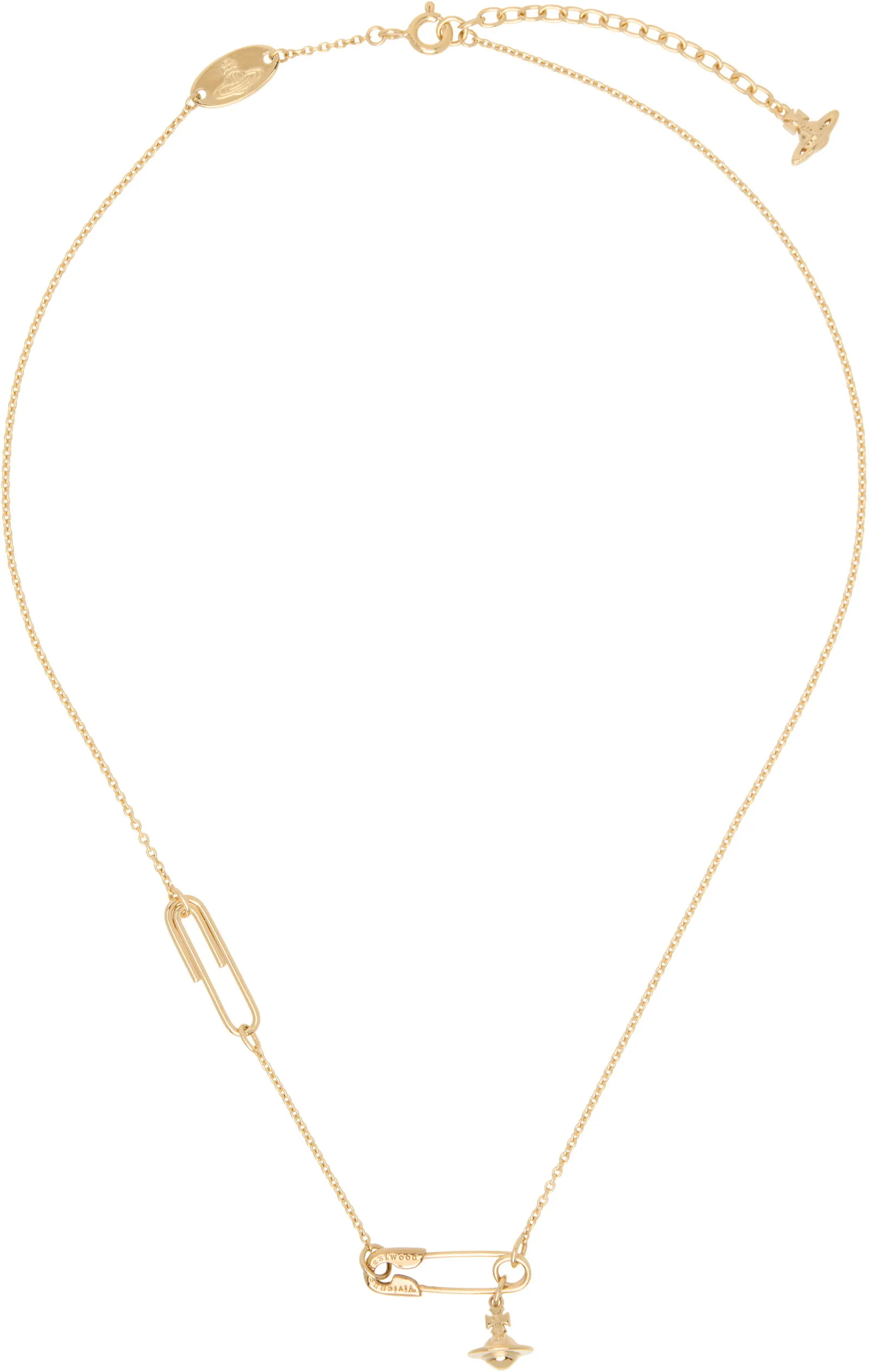 Vivienne Westwood Safety Pin Pendant Necklace