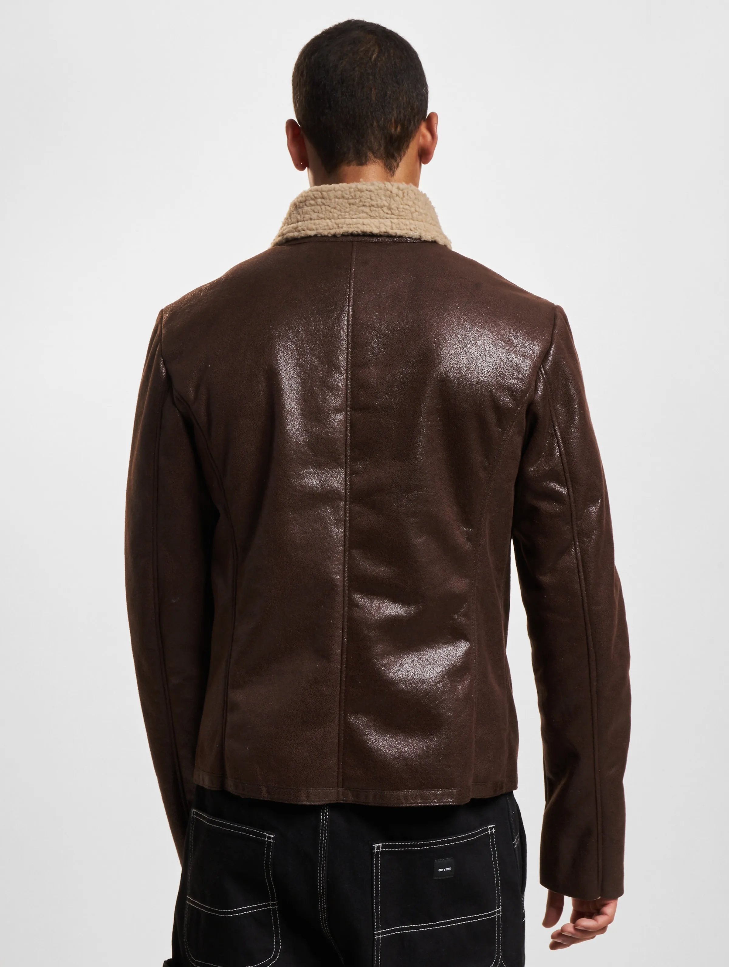 VSCT Clubwear VSCT Clubwear Sheepskin Biker Jacket