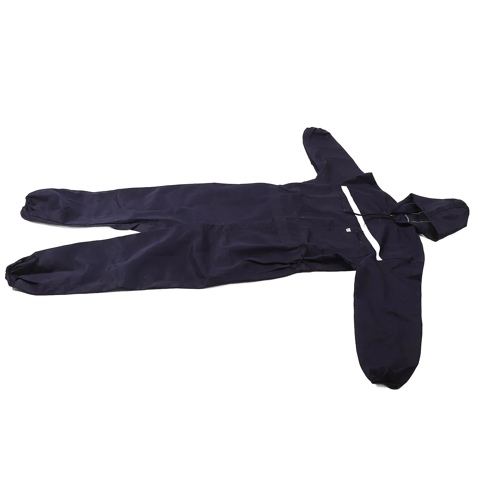 XL Dark Blue Reflective Hooded Long Sleeve Rust Proof Work Coverall for Factories