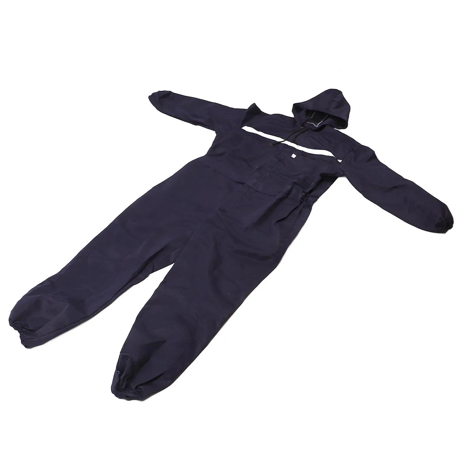 XL Dark Blue Reflective Hooded Long Sleeve Rust Proof Work Coverall for Factories