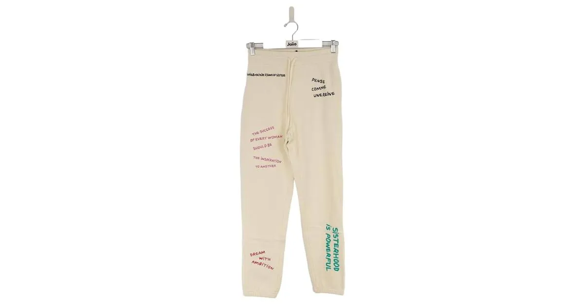 Zadig & Voltaire pantalones deportivos de algodón Beige 