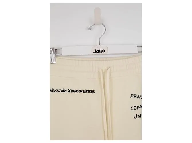 Zadig & Voltaire pantalones deportivos de algodón Beige 