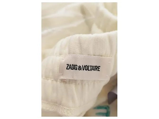 Zadig & Voltaire pantalones deportivos de algodón Beige 