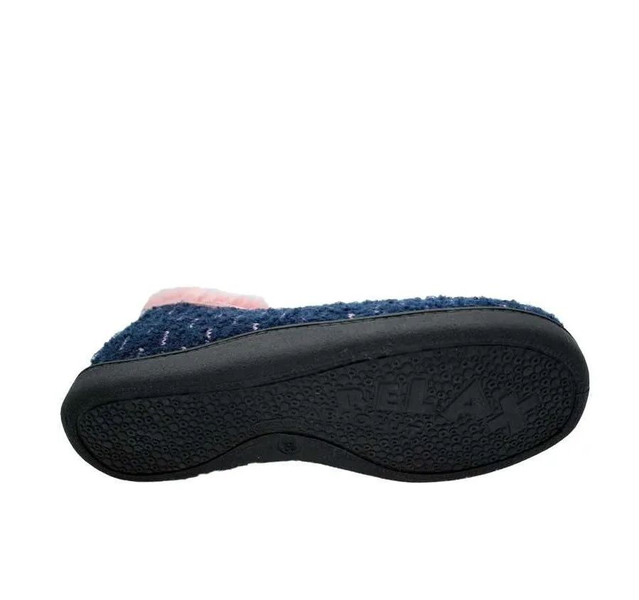 ZAPATILLA ROAL R12245 CASA PARA MUJER CÓMODA LANA PETACHO MARINO PANTUFLA CON PLANTILLA PLUMAFLEX 26417