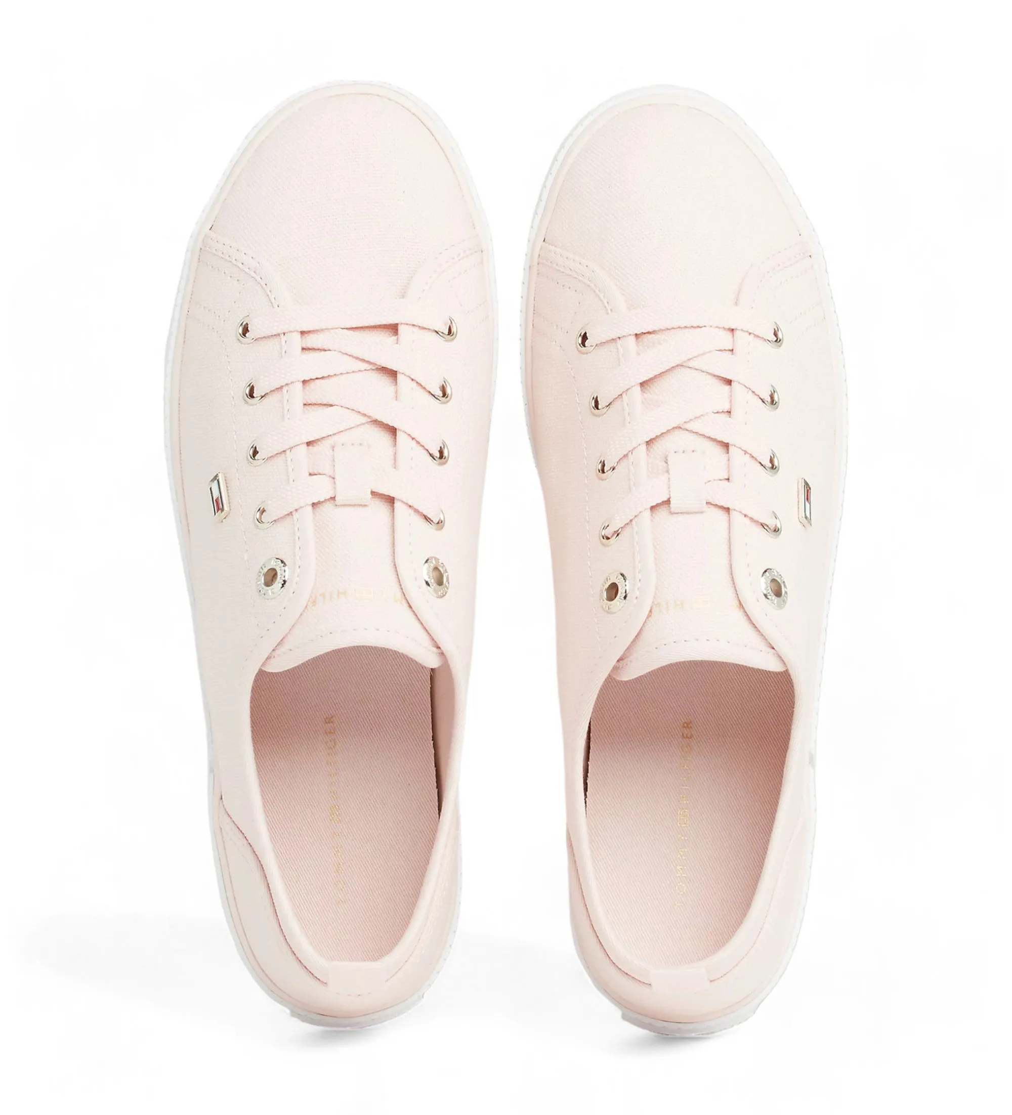 Zapatillas de lona con logo esmaltado rosa