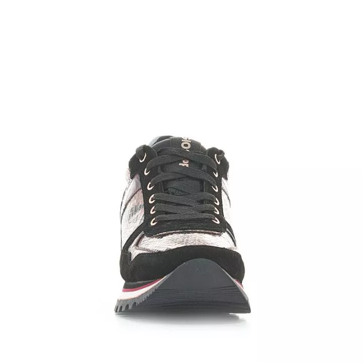 Zapatillas deportivas Gioseppo negras y rojas con estampado serpiente