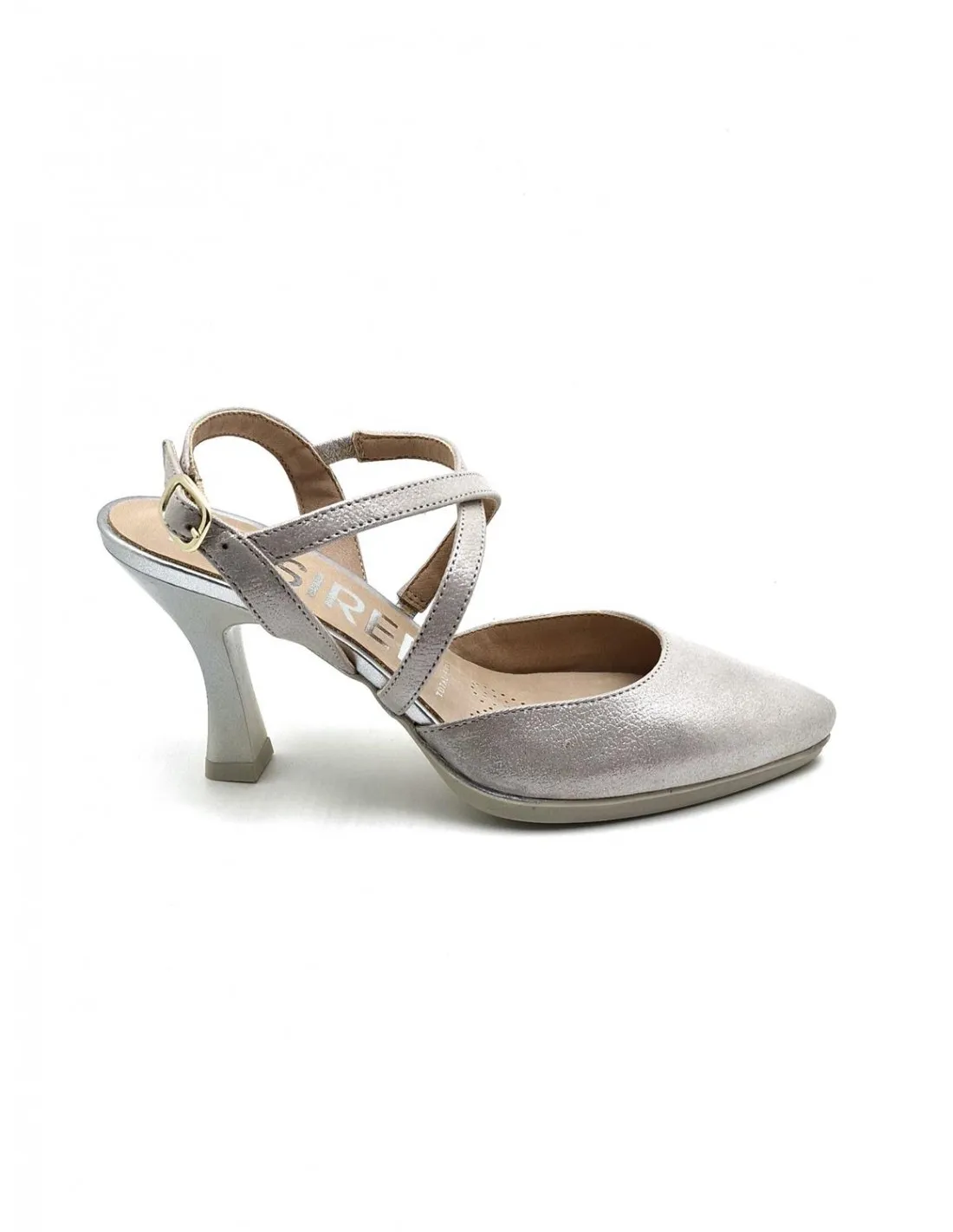 Zapato de mujer Desireé en plata o nude Sami5