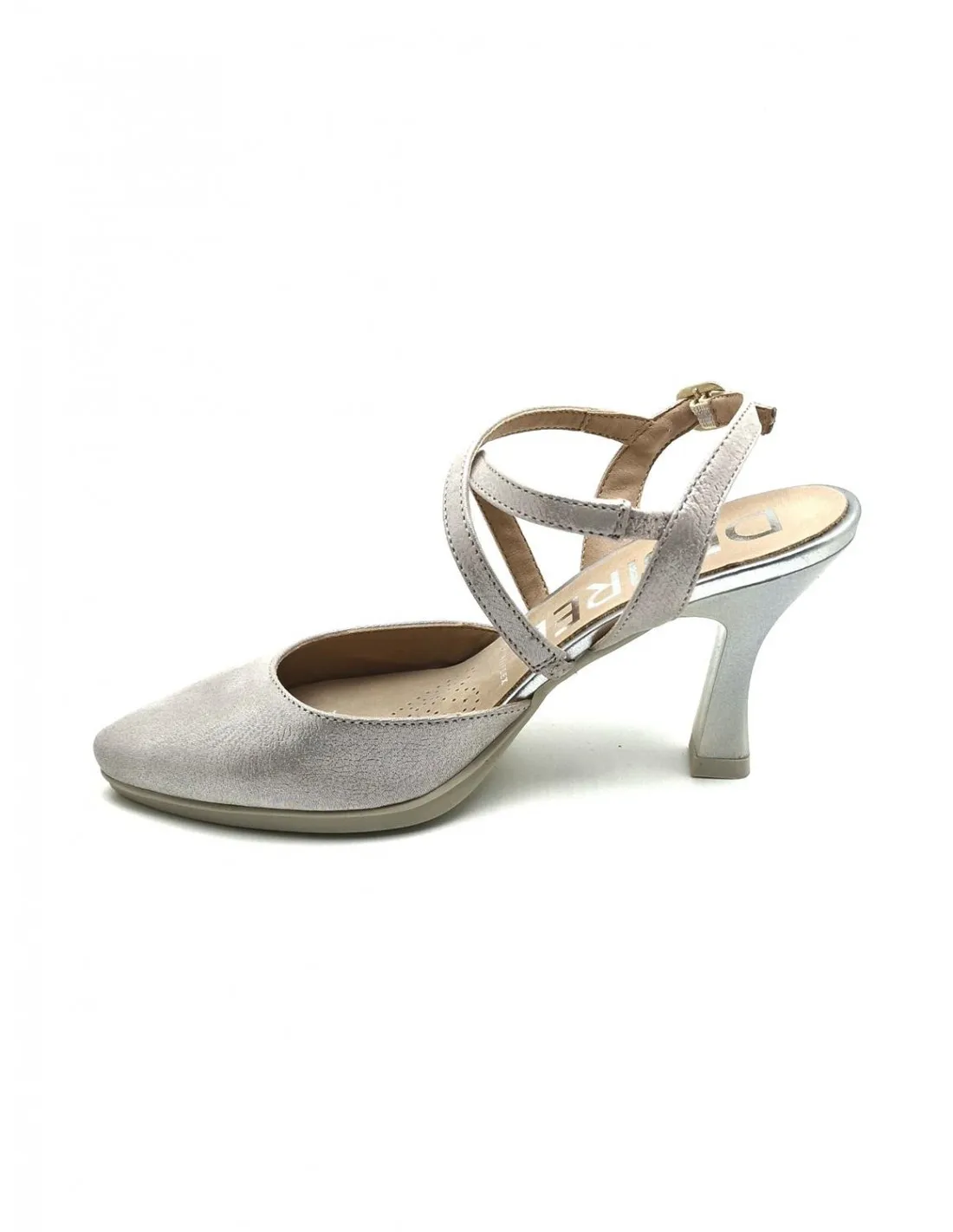 Zapato de mujer Desireé en plata o nude Sami5