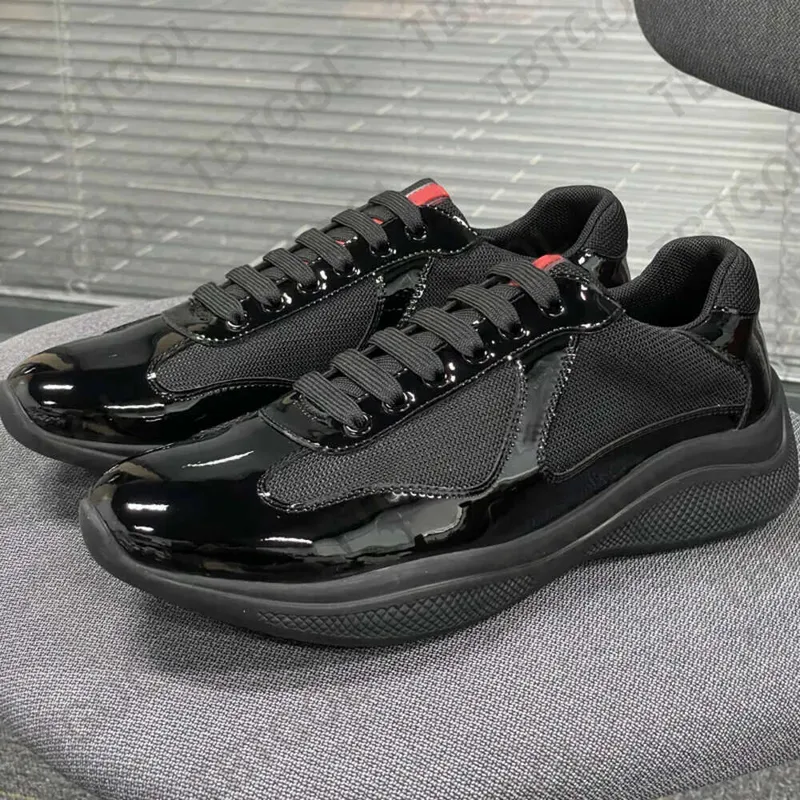 zapatos de diseñador hombres zapatillas de zapatillas de tazón de cuero real patente plano de malla azul negro mallon zapatos ca