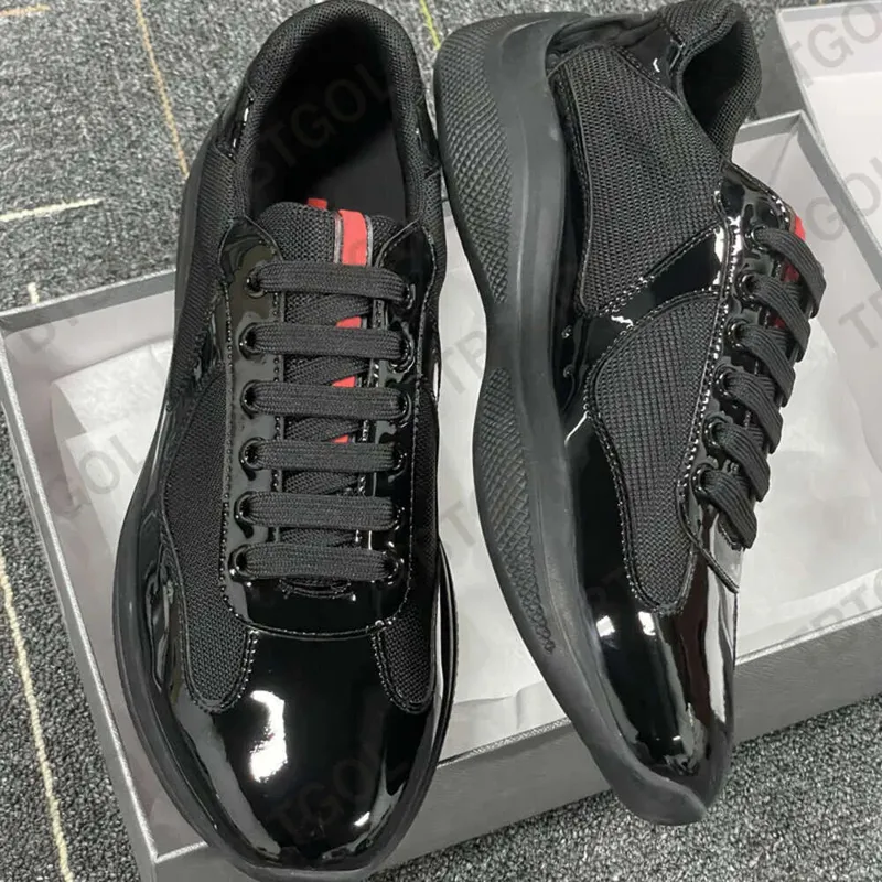 zapatos de diseñador hombres zapatillas de zapatillas de tazón de cuero real patente plano de malla azul negro mallon zapatos ca