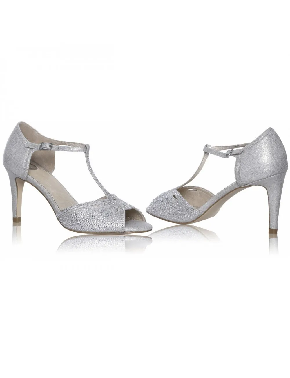Zapatos Novia Plata Laine