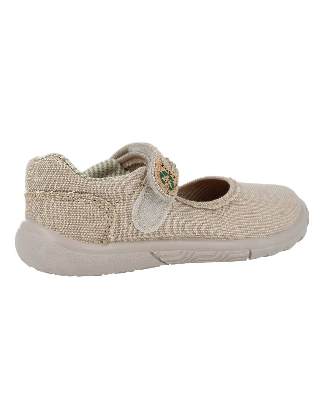 ZAPY  SANDALIA LONA MERCEDES VELCRO TAUPE