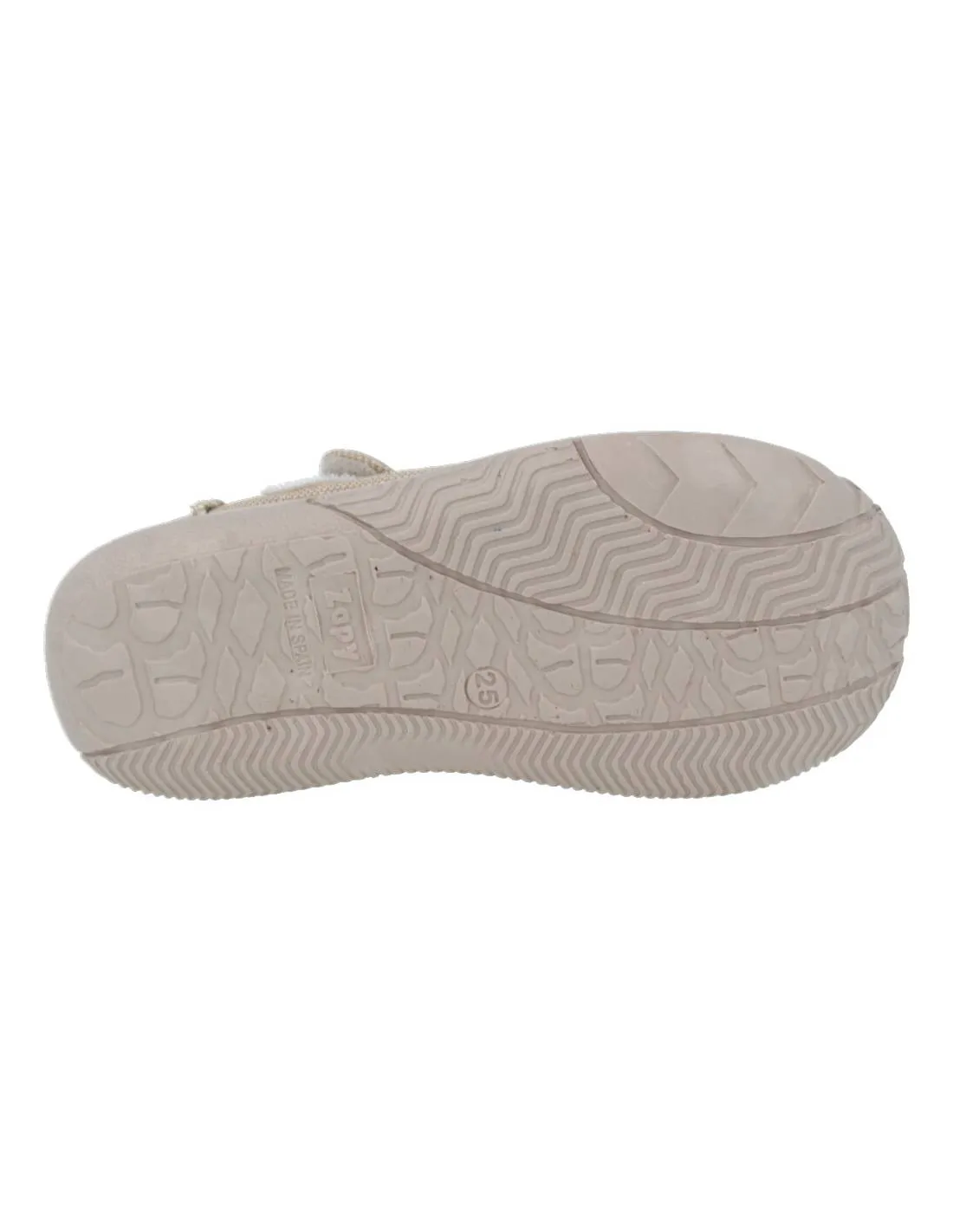 ZAPY  SANDALIA LONA MERCEDES VELCRO TAUPE