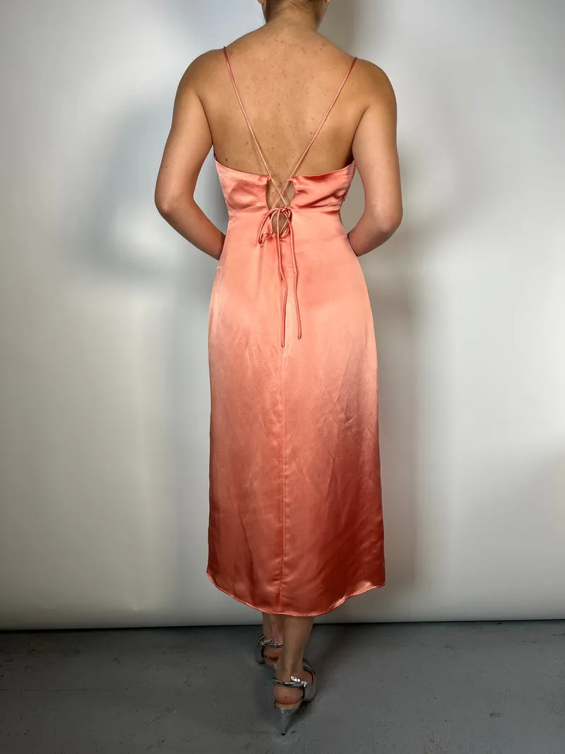 ZARA Vestido Satinado Viscosa